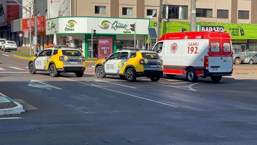 Surtada na Avenida Brasil mobiliza efetivo policial e médico em Cascavel