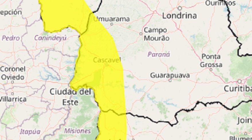 Alerta! Cascavel pode ser afetada por vendaval