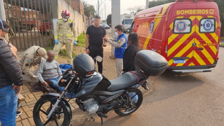 Motociclista fica ferido ao se envolver em acidente de trânsito no Brasmadeira