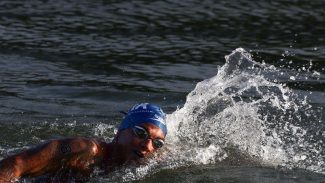 Ana Marcela Cunha briga, mas termina em 4º lugar na maratona aquática