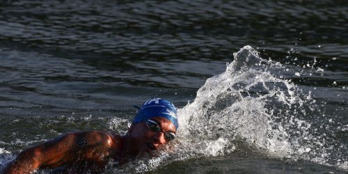 Imagem referente a Ana Marcela Cunha briga, mas termina em 4º lugar na maratona aquática