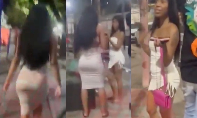 Jovem “pega” ex da amiga e leva uma “coça” de mulher traída; veja vídeo