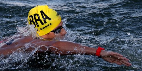 Imagem referente a Guilherme “Cachorrão” estreia na maratona aquática, mas abandona prova