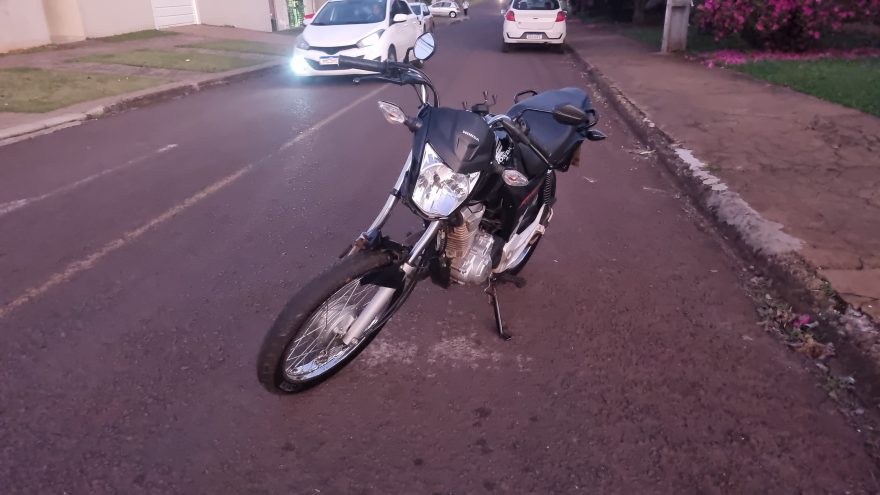 Condutor de moto fica ferido em acidente no Pioneiros Catarinenses