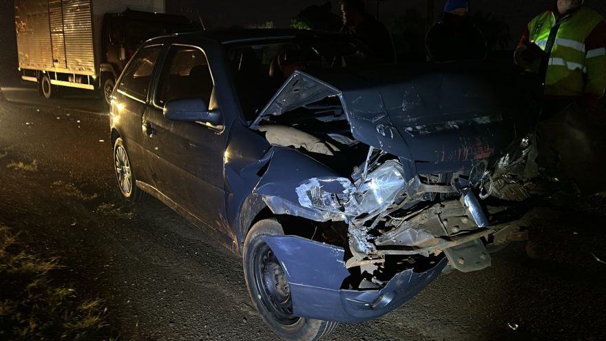 Cacetada no escuro! Engavetamento entre três carros é registrado na rodovia BR-369