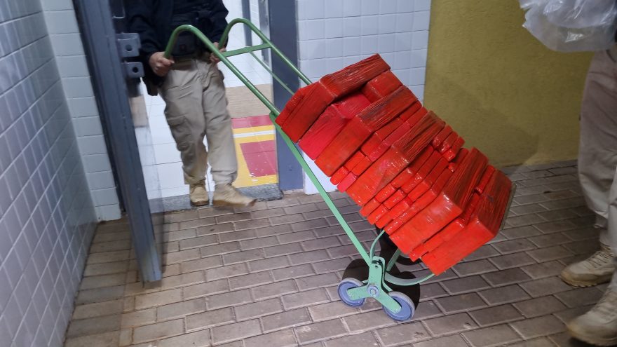 PRF flagra adolescente de 17 anos transportando 242 kg de maconha em carro na BR-277