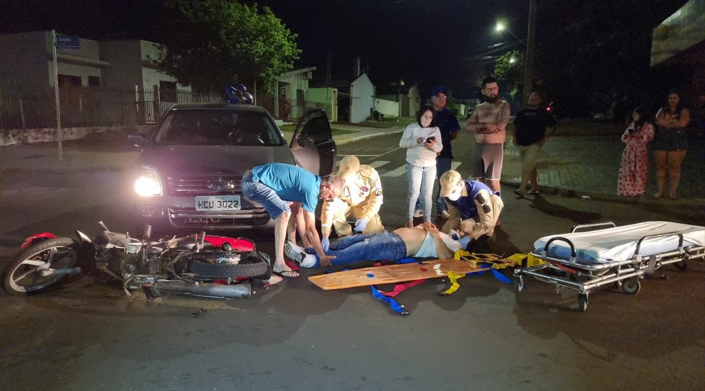 Colisão entre Fusion e Biz deixa homem ferido no Santa Cruz