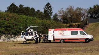 Sobrevivente de grave acidente com morte na BR-180 é trazida de helicóptero para Cascavel