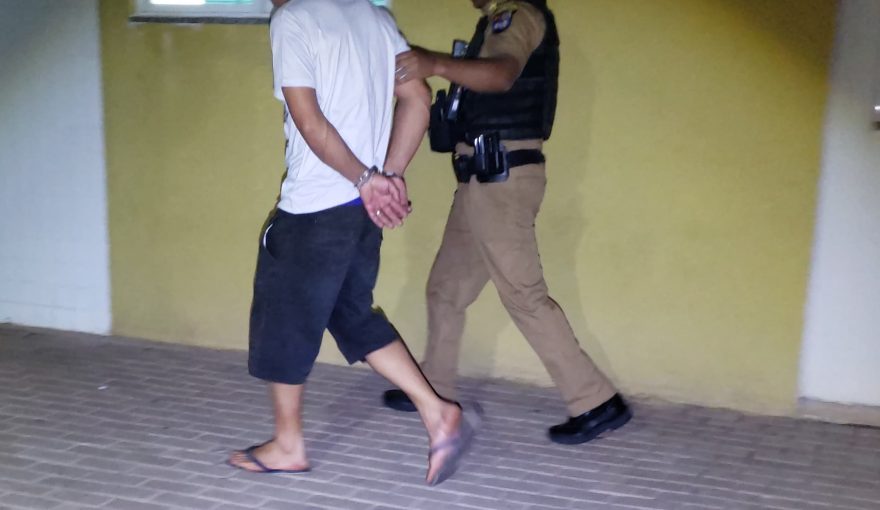 Suspeito de violência doméstica é preso pela Polícia Militar