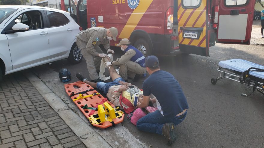 Motociclista fica ferido em acidente no Alto Alegre