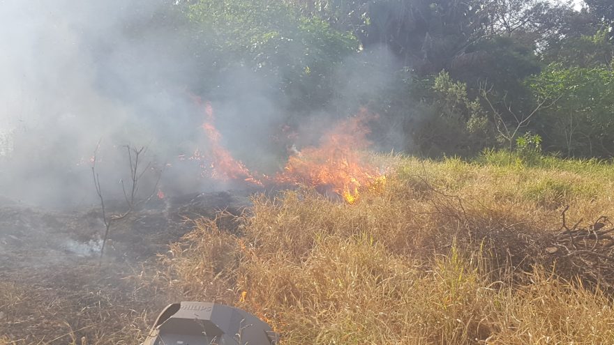Incêndio em vegetação é registrado no Sanga Funda