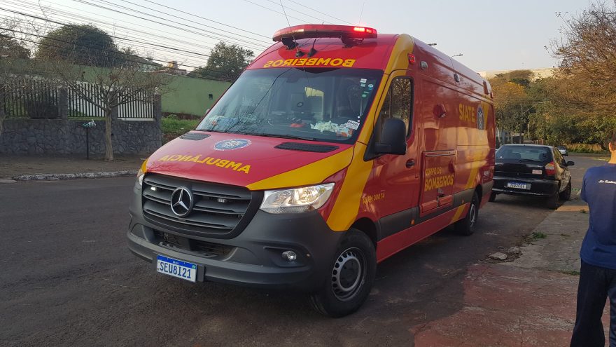 Criança se assusta com cachorro solto na rua e cai de patinete