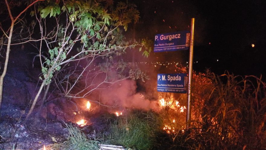 Cascavel enfrenta 33º incêndio em vegetação em menos de um mês