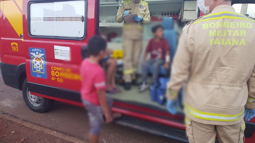 Criança de 10 anos fica ferida em acidente no Santa Cruz