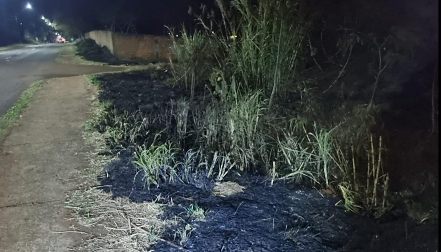 Cascavel em chamas: nove incêndios em vegetação foram registrados nesta quarta-feira
