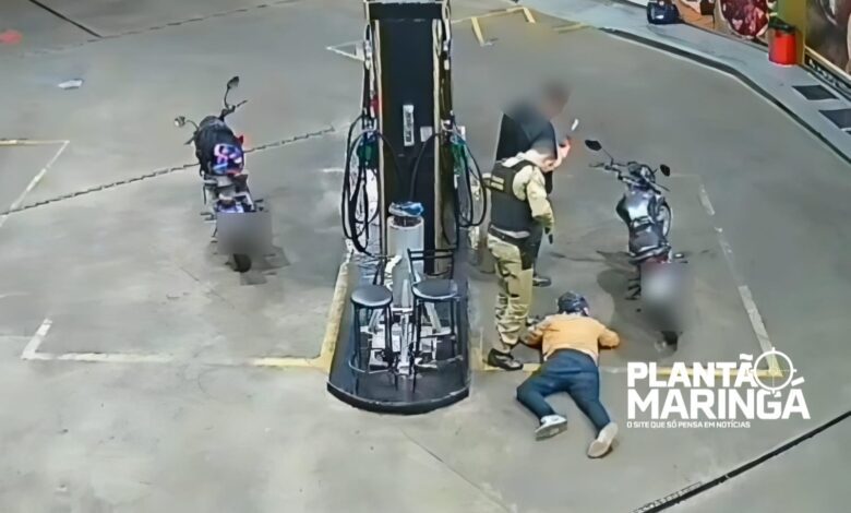 Deu ruim: Homem que iria cometer assalto em posto de combustíveis é abordado por policial militar que havia acabado de sair do serviço