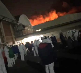 Imagem referente a URGENTE: Incêndio de grandes proporções atinge indústria da Copacol em Cafelândia