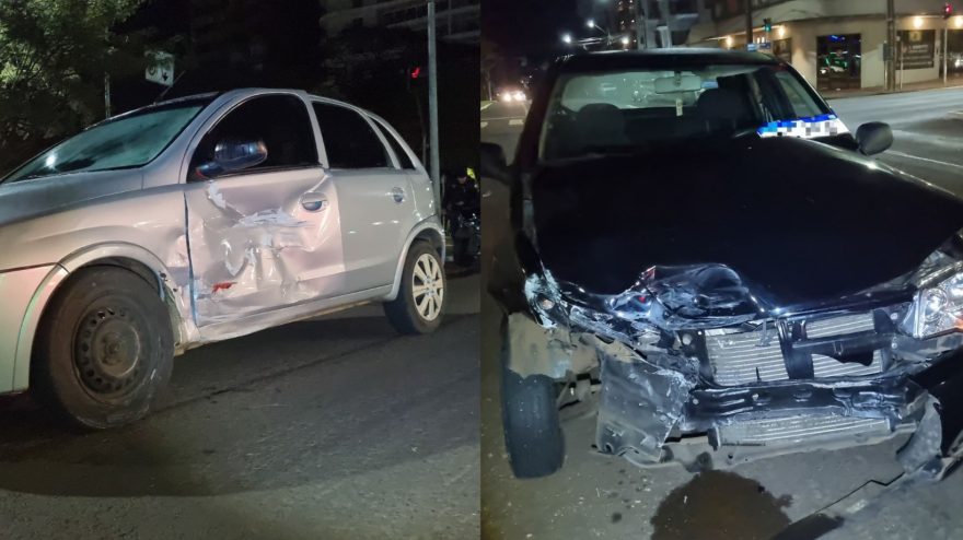 Palio e Corsa se envolvem em forte colisão no Centro de Cascavel