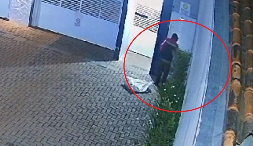 Ladrão é flagrado por câmera de segurança em condomínio no Cancelli