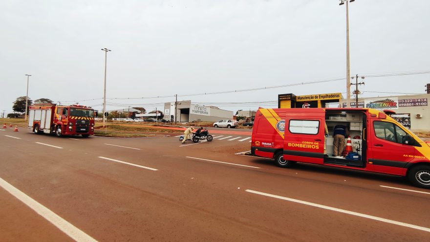 Acidente na rodovia mobiliza Corpo de Bombeiros em Cascavel