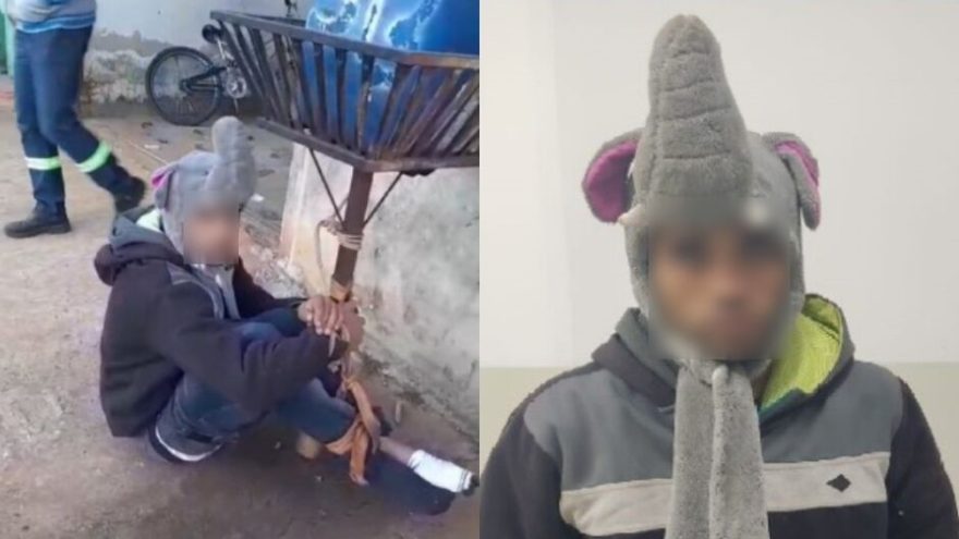Ladrão com touca de elefante é preso após invadir residência para furtar