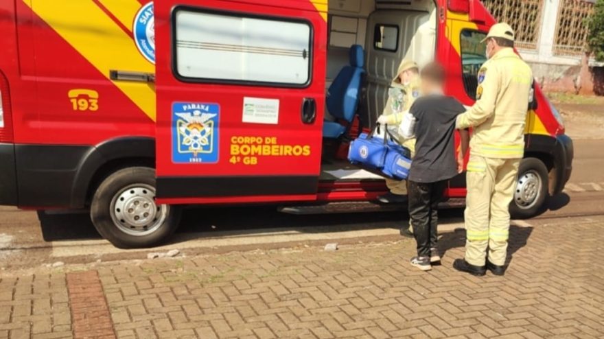 Criança é socorrida pelo Siate na Escola Municipal Quintino Bocaiúva