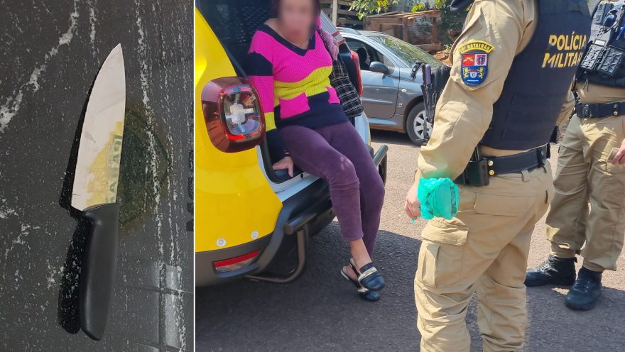 Mulher que “passou a Tramontina” nas costas do companheiro é presa pela PM