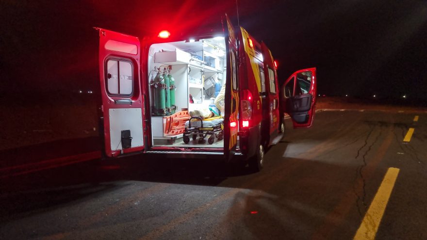 Motociclista sofre laceração na boca em acidente no bairro Guarujá