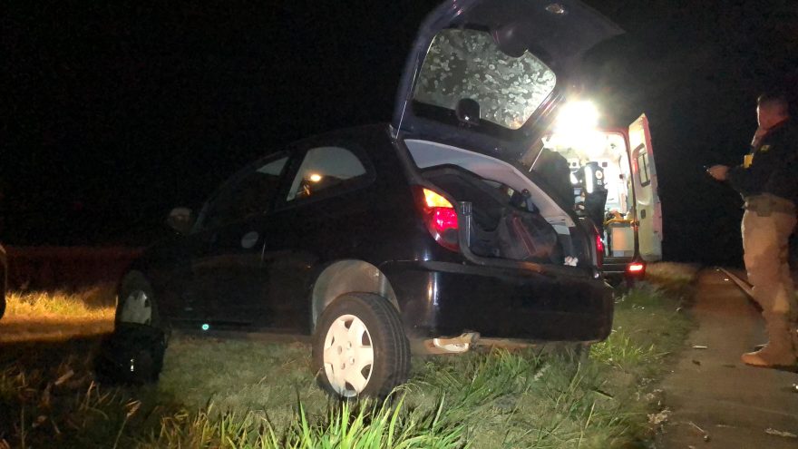 Três pessoas ficam feridas após acidente de trânsito na BR-163