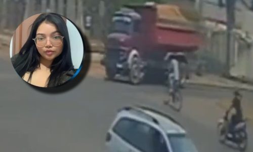 Imagem referente a Impressionante: veja o momento em que jovem é esmagada por caminhão em acidente