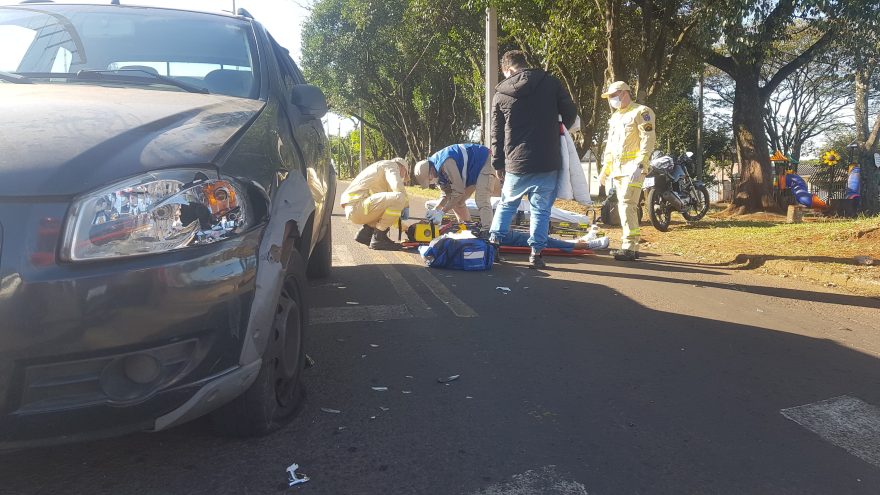 Motociclista fica ferido em acidente de trânsito no bairro Brasmadeira