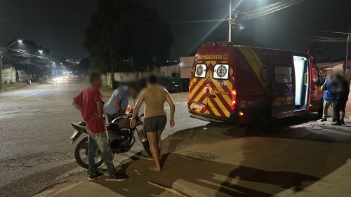 Imagem referente a Motociclista fica ferido em acidente no Alvorada