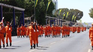 Esplanada pronta para a festa do 7 de Setembro em Brasília