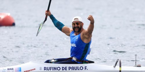 Imagem referente a Brasil garante dobradinha nos 200 metros classe VL2 da canoagem