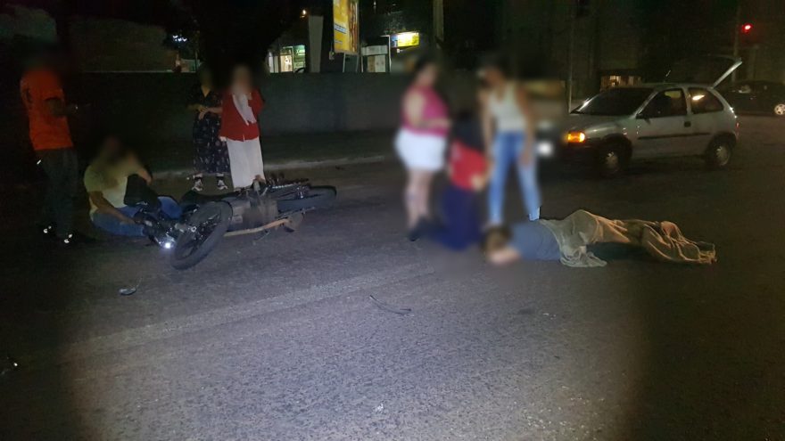Mulher fica em estado grave ao ser atropelada na Rua Vitória