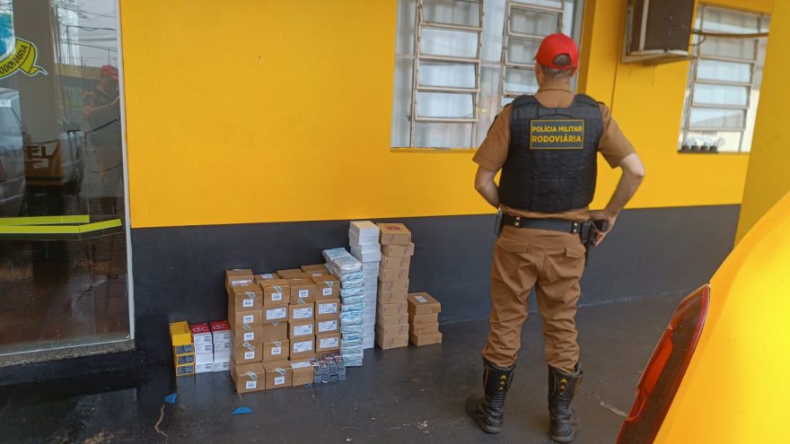 Astra é interceptado pela Polícia Rodoviária Estadual na BR-277 com mercadorias ilegais oriundas do Paraguai