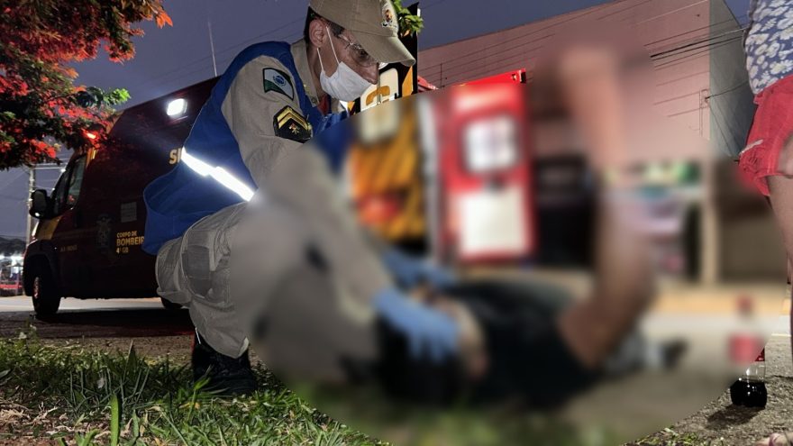 Adolescente fica ferido em acidente de trânsito na Rua Jânio Quadros
