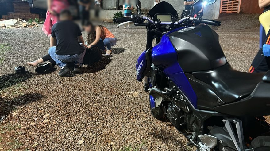 Motorista foge após se envolver em acidente com motociclista no Cancelli