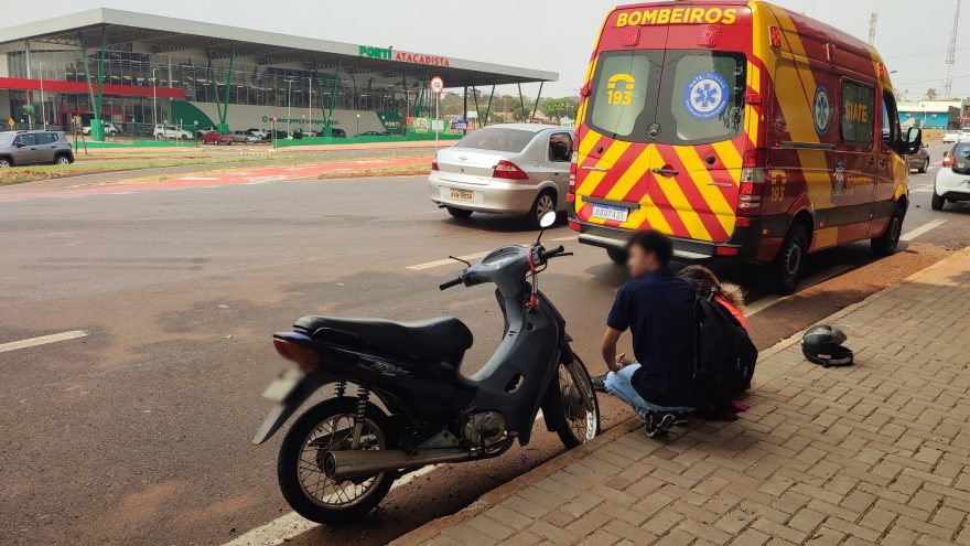 Queda de moto na Avenida Barão do Rio Branco mobiliza Siate