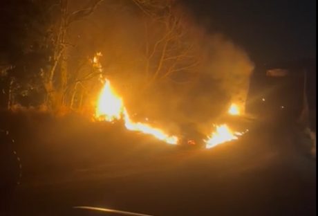 Imagem referente a Incêndio atinge plantação de Trigo na Comunidade Alto Bom Retiro