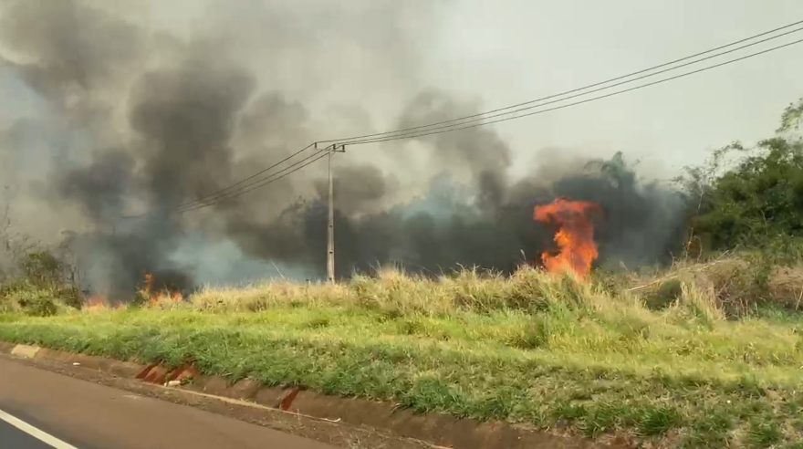Mais um incêndio em vegetação é registrado na rodovia BR-369