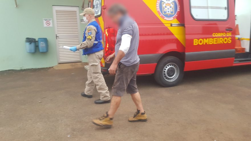 Idoso ferido pede ajuda da Transitar após acidente com máquina no Parque São Paulo