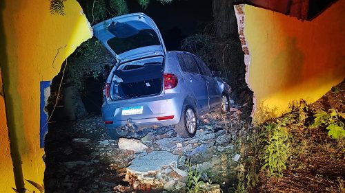 Imagem referente a Condutor embriagado é preso após colidir em muro e invadir o Parque Tarquínio