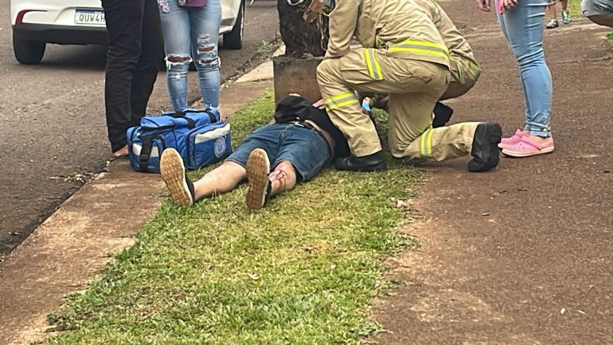 Motociclista fica ferido em acidente de trânsito no bairro Morumbi