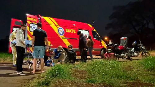 Imagem referente a Motociclista é socorrido pelo Siate após se envolver em acidente de trânsito no bairro Canadá