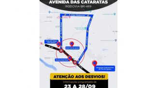 Rodovia das Cataratas terá interdição para lançamento de vigas em ponte e viaduto