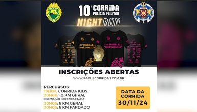 Imagem referente a Night Run: Cascavel se prepara para a 10ª edição da Corrida da Polícia Militar