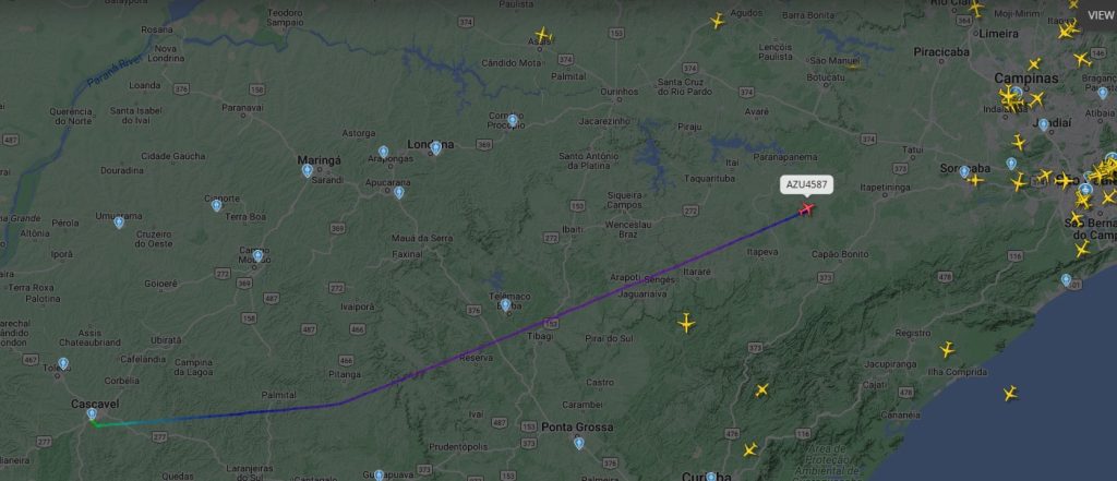 Voo de Cascavel para Campinas/SP pela companhia Azul atrasa quase 7 horas