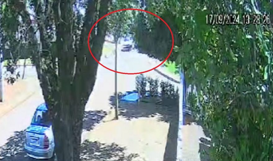 Câmera flagra grave acidente no Centro de Cascavel