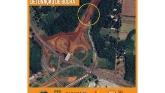 Obra da Perimetral Leste de Foz do Iguaçu terá detonações de rocha esta semana